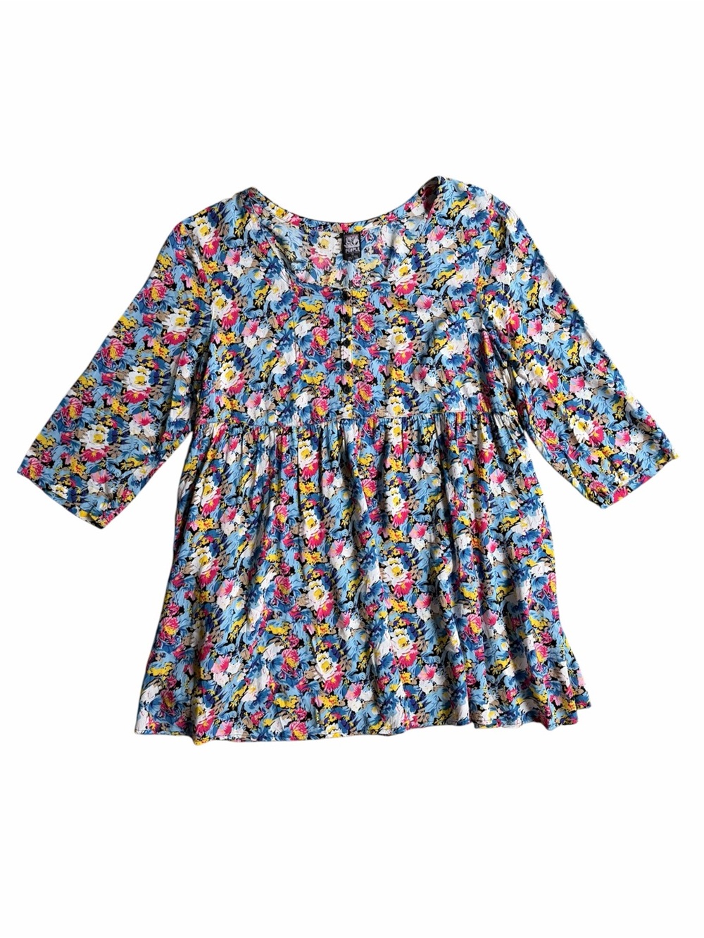 Free People Vintage Floral Tunic Top With Pockets